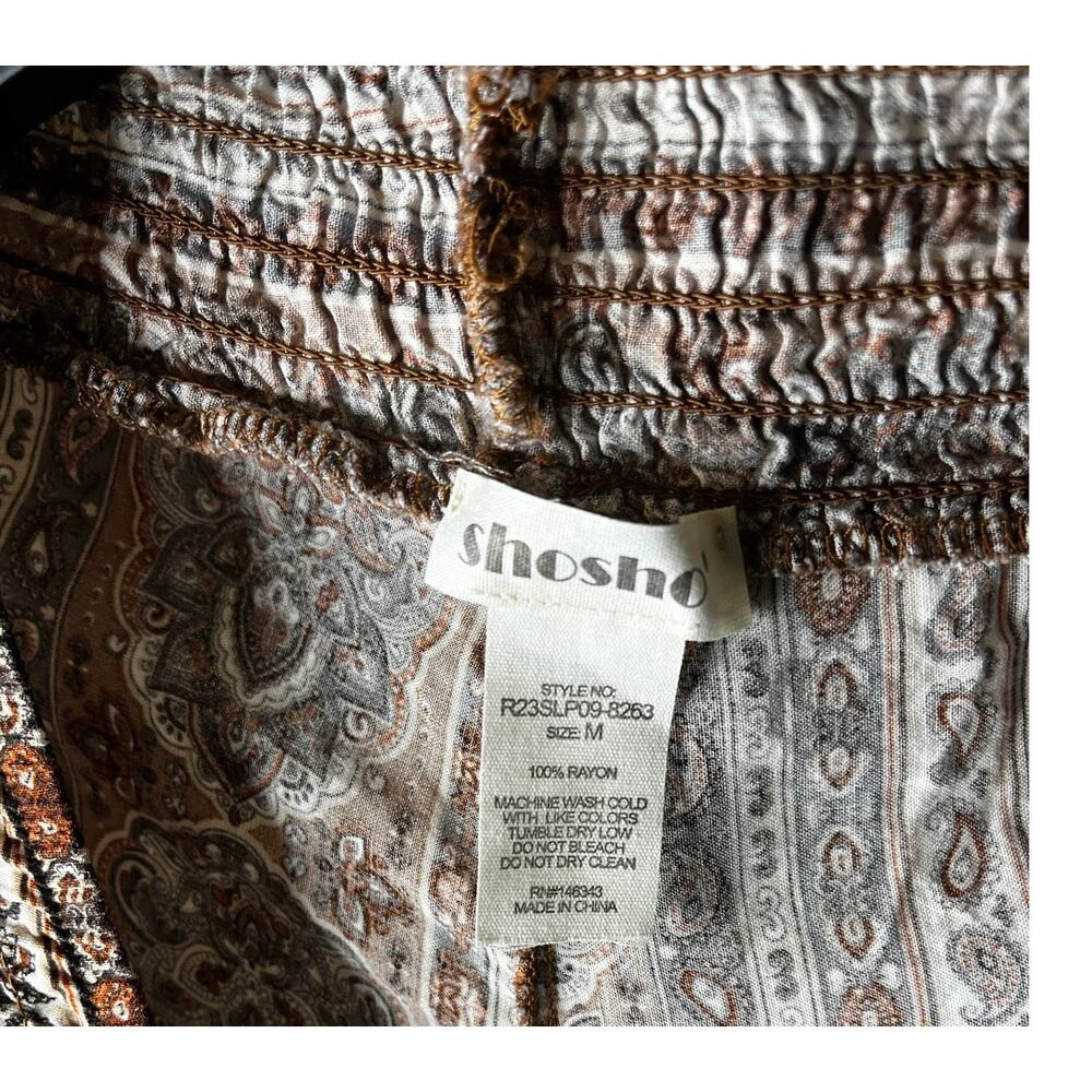 Casual Boho Pull on  Flare Leg Palazzo Pants - Size M - Picture 7 of 7